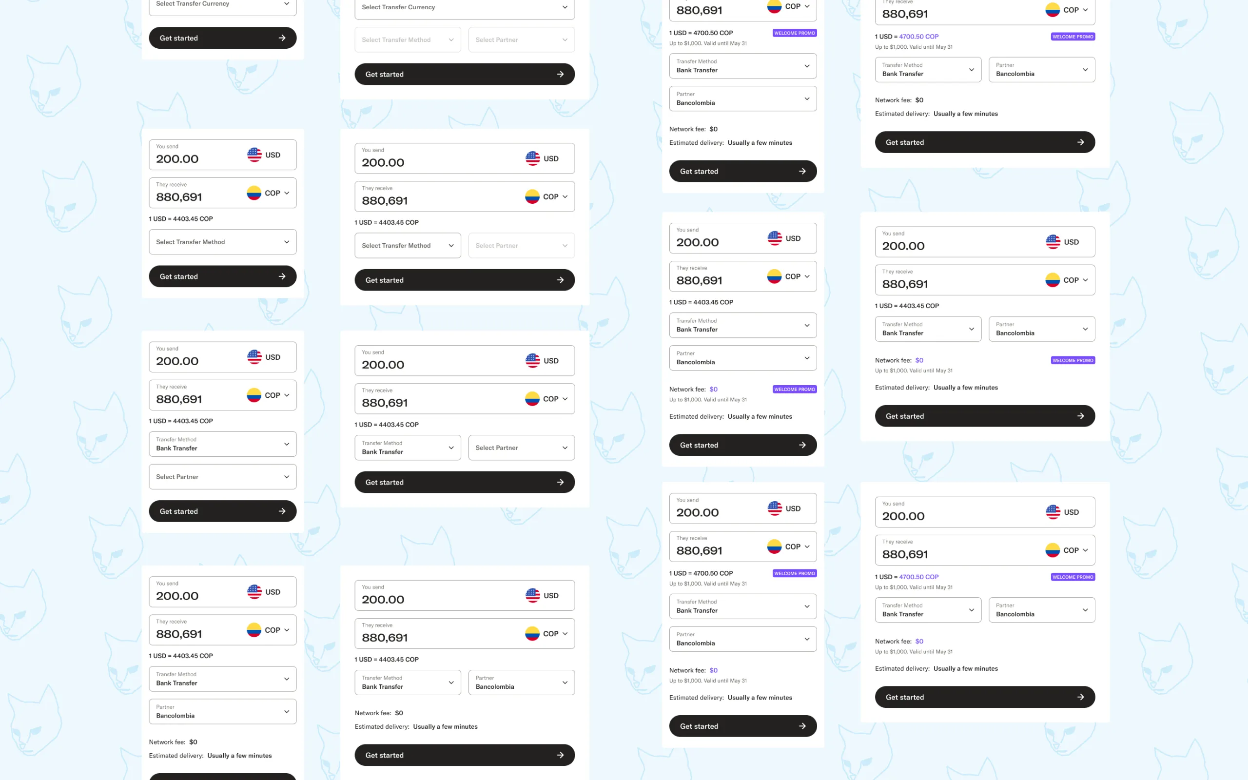 A selection of components from the UI Kit