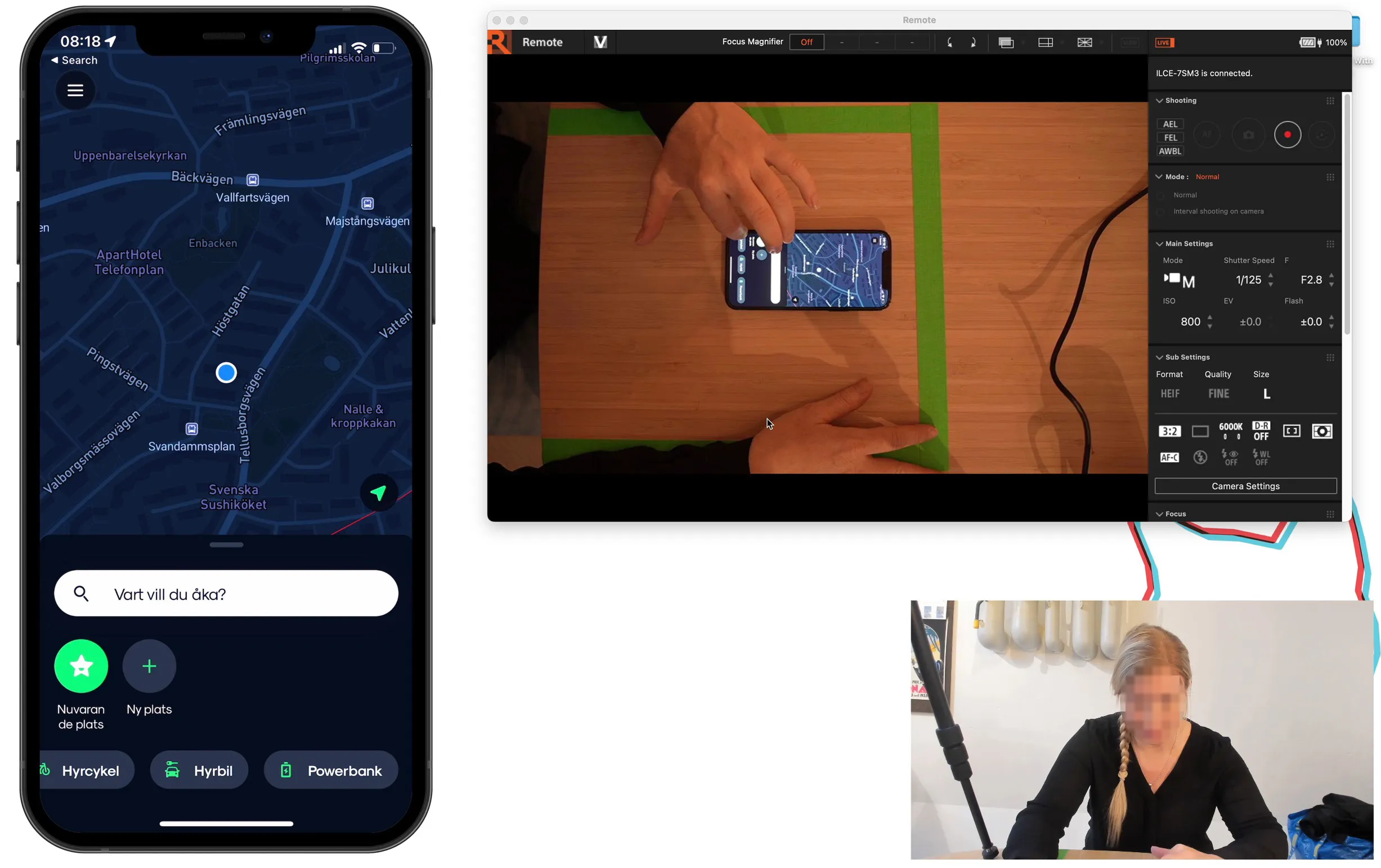 User tests being carried out